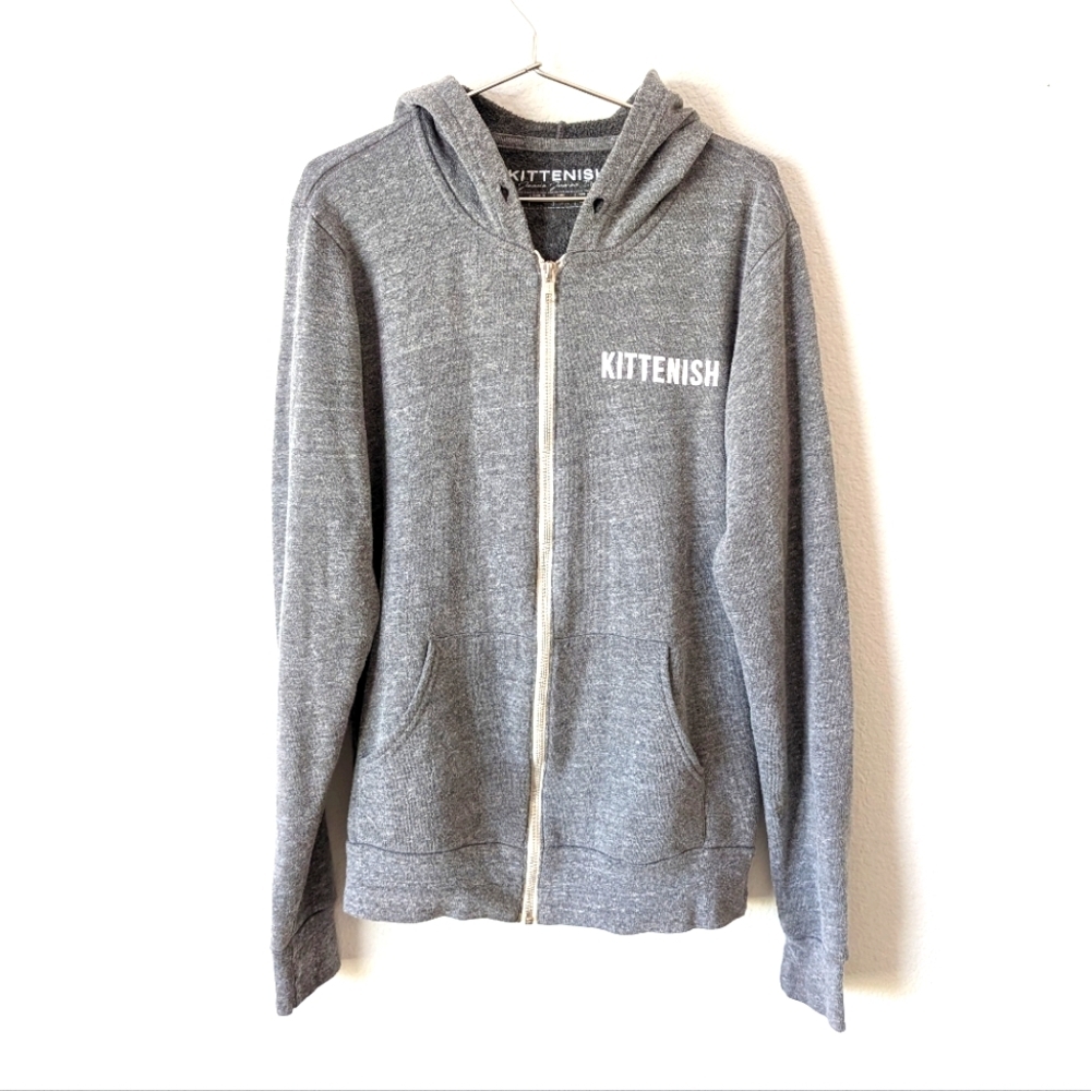 Kittenish Gray Essential Basic Full Zip Hoodie Sw… - image 1